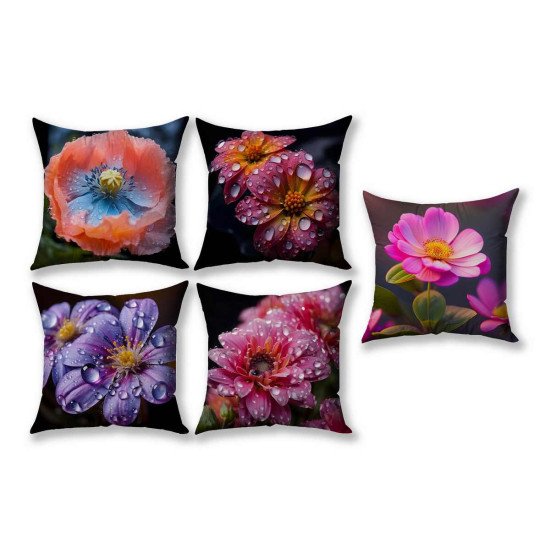 Cushion Cover All size | Cushion Fabric Change Option | Pack of 5 Home Decore Cushion Covers Only no Filler include