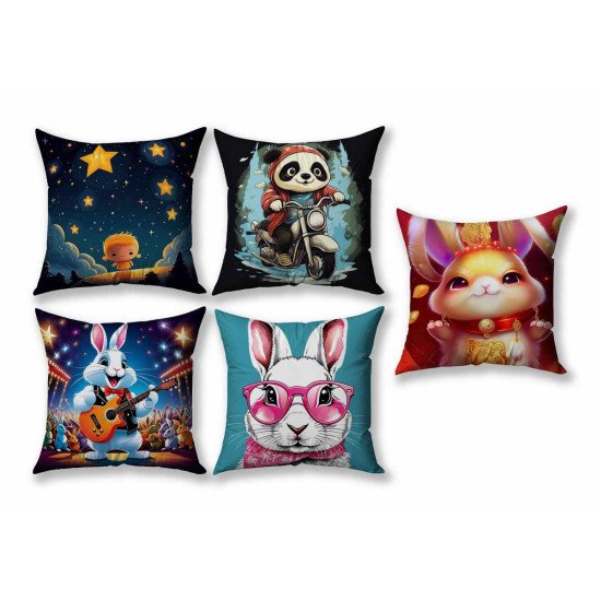 Cushion Cover All size | Cushion Fabric Change Option | Pack of 5 Home Decore Cushion Covers Only no Filler include
