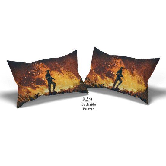 Cushion pillow Cover | Fabric Change Option | Polyester, Velvet Fabric |Dual side Printed