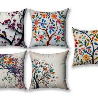 Cushion Cover All size | Cushion Fabric Change Option | Pack of 5 Home Decore Cushion Covers Only no Filler include