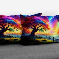 Cushion pillow Cover | Fabric Change Option | Polyester, Velvet Fabric |Dual side Printed