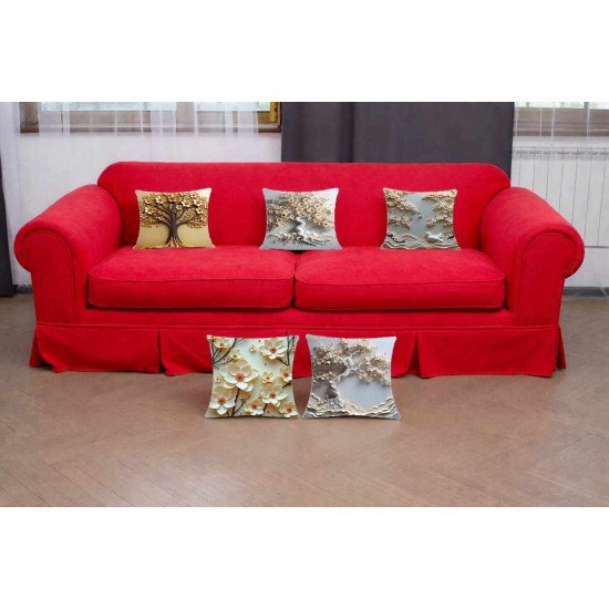Cushion Cover All size | Cushion Fabric Change Option | Pack of 5 Home Decore Cushion Covers Only no Filler include
