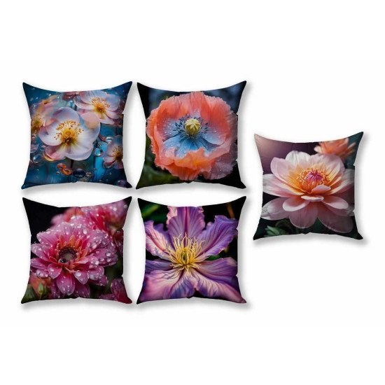 Cushion Cover All size | Cushion Fabric Change Option | Pack of 5 Home Decore Cushion Covers Only no Filler include