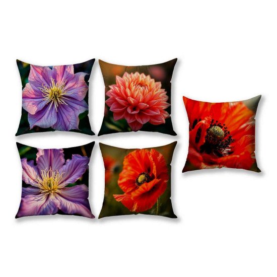 Cushion Cover All size | Cushion Fabric Change Option | Pack of 5 Home Decore Cushion Covers Only no Filler include