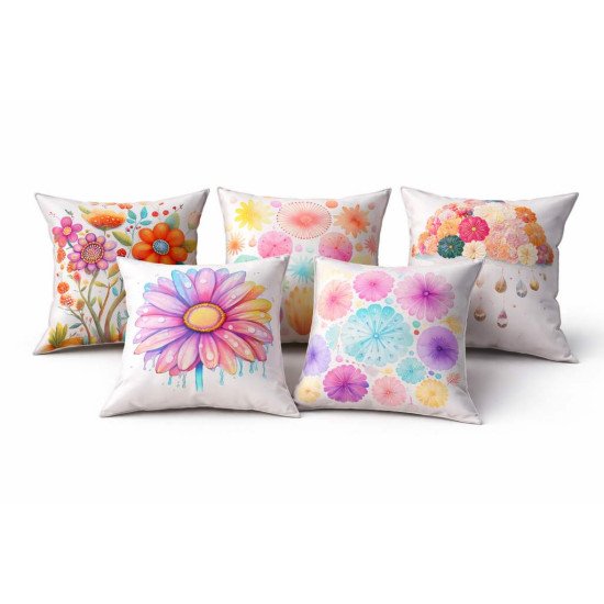 Cushion Cover All size | Cushion Fabric Change Option | Pack of 5 Home Decore Cushion Covers Only no Filler include