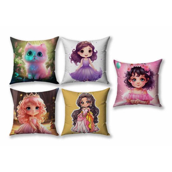 Cushion Cover All size | Cushion Fabric Change Option | Pack of 5 Home Decore Cushion Covers Only no Filler include