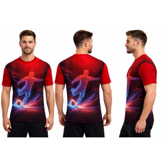 Mens Tshirt Polyester Fabric | kids Sizes Tee Available | Polyester Fabric Change Option 