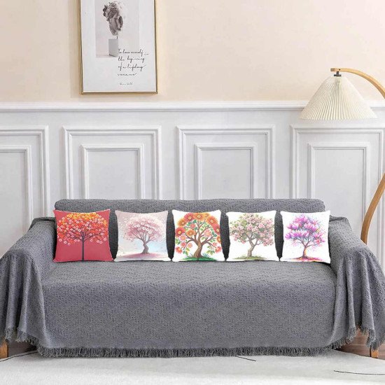 Cushion Cover All size | Cushion Fabric Change Option | Pack of 5 Home Decore Cushion Covers Only no Filler include