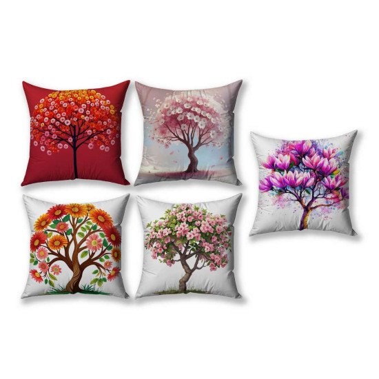 Cushion Cover All size | Cushion Fabric Change Option | Pack of 5 Home Decore Cushion Covers Only no Filler include