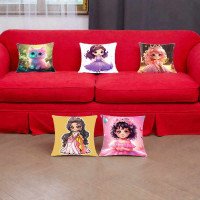 Cushion Cover All size | Cushion Fabric Change Option | Pack of 5 Home Decore Cushion Covers Only no Filler include