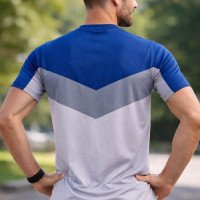 Customize Color Block T-shirt  | Plus Size Available | Matty Fabric  | Style No. Cus-Col-Block-N10