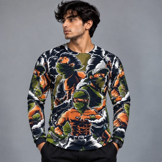Ristrock Men's All Over Printed Polyester T-Shirt FP-D1746