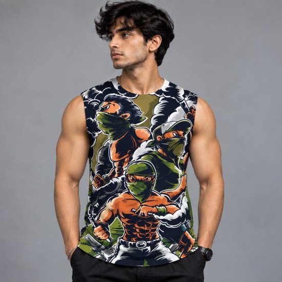Ristrock Men's All Over Printed Polyester T-Shirt FP-D1746