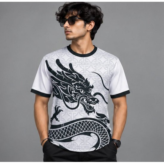 Ristrock Men's All Over Printed Polyester T-Shirt FP-D1747