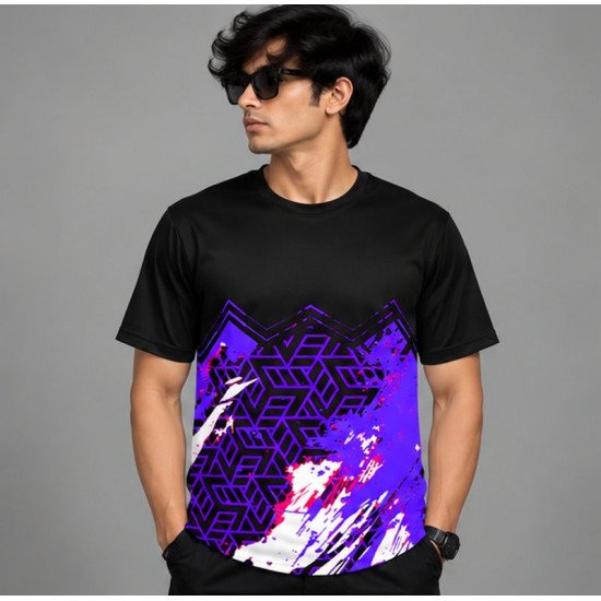 Ristrock Men's All Over Printed Polyester T-Shirt FP-D1749