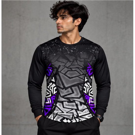 Ristrock Men's All Over Printed Polyester T-Shirt FP-D1750