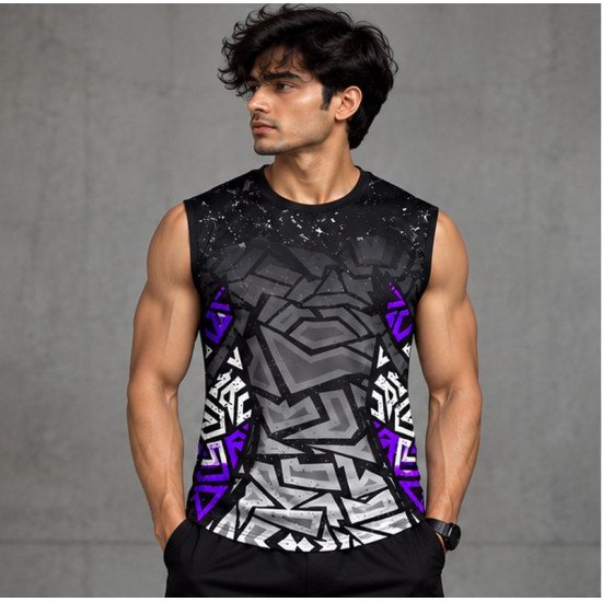 Ristrock Men's All Over Printed Polyester T-Shirt FP-D1750