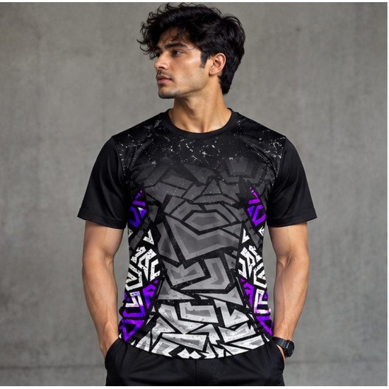 Ristrock Men's All Over Printed Polyester T-Shirt FP-D1750