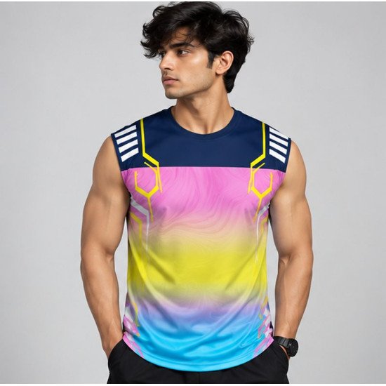 Ristrock Men's All Over Printed Polyester T-Shirt FP-D1751