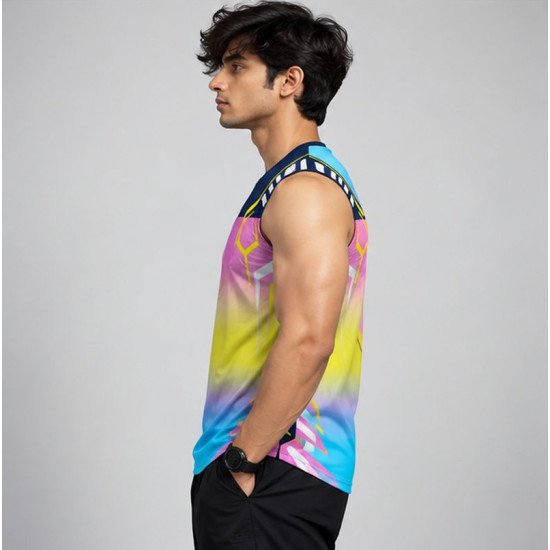 Ristrock Men's All Over Printed Polyester T-Shirt FP-D1751