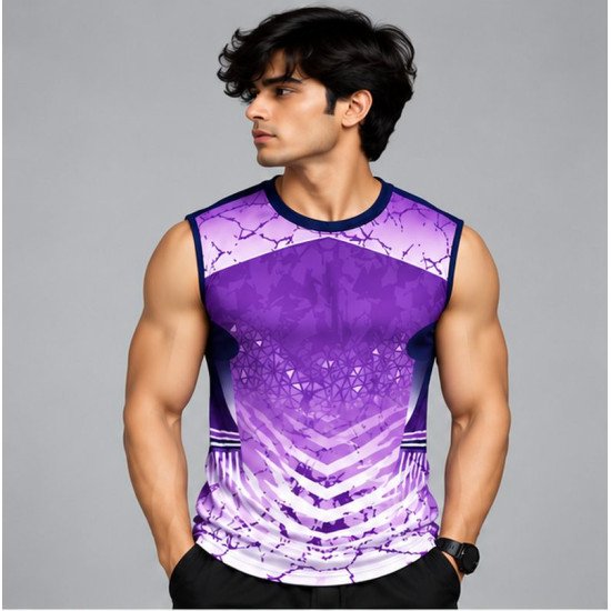 Ristrock Men's All Over Printed Polyester T-Shirt FP-D1754