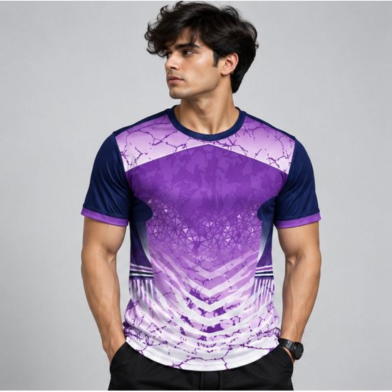 Ristrock Men's All Over Printed Polyester T-Shirt FP-D1754