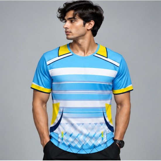 Ristrock Men's All Over Printed Polyester T-Shirt FP-D1756