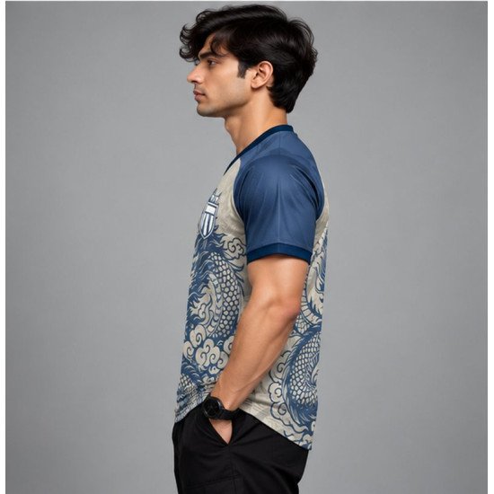 Ristrock Men's All Over Printed Polyester T-Shirt FP-D1757