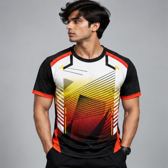 Ristrock Men's All Over Printed Polyester T-Shirt FP-D1759
