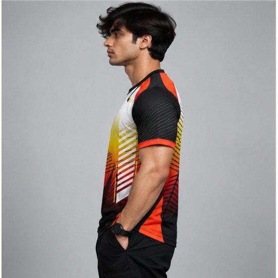 Ristrock Men's All Over Printed Polyester T-Shirt FP-D1759
