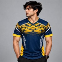 Ristrock Men's All Over Printed Polyester T-Shirt FP-D1764