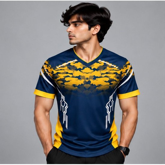 Ristrock Men's All Over Printed Polyester T-Shirt FP-D1764