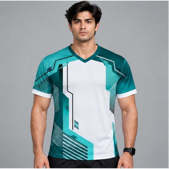 Ristrock Men's All Over Printed Polyester T-Shirt FP-D1765