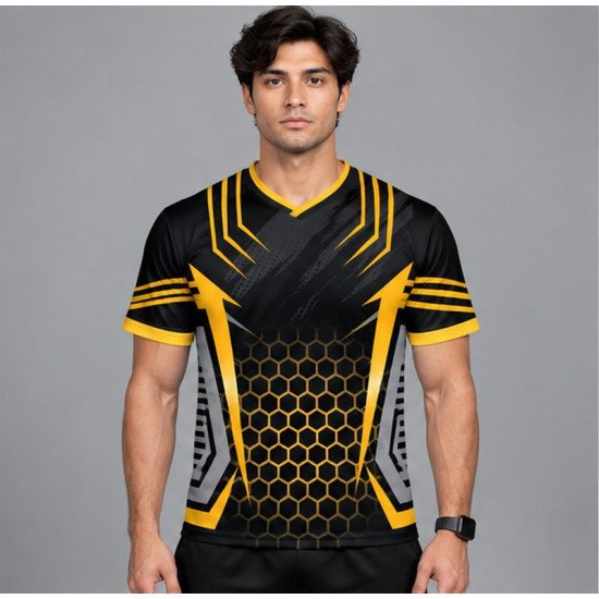 Ristrock Men's All Over Printed Polyester T-Shirt FP-D1767