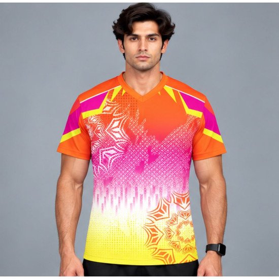 Ristrock Men's All Over Printed Polyester T-Shirt FP-D1772