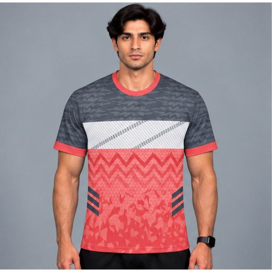 Ristrock Men's All Over Printed Polyester T-Shirt FP-D1774