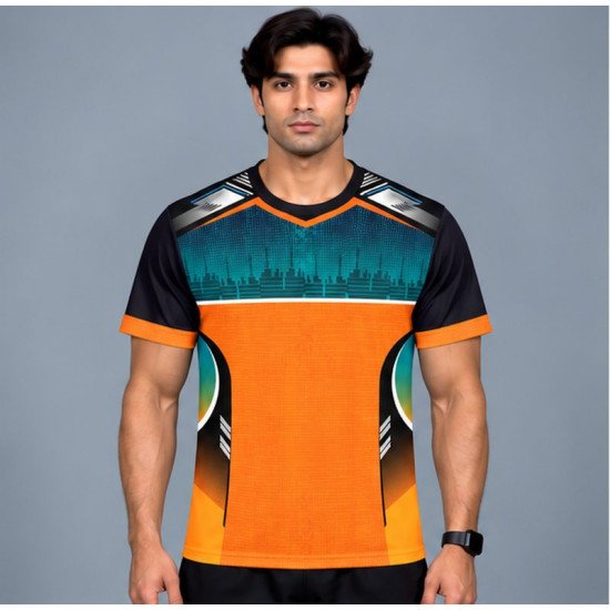 Ristrock Men's All Over Printed Polyester T-Shirt FP-D1778
