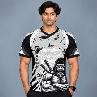 Ristrock Men's All Over Printed Polyester T-Shirt FP-D1782