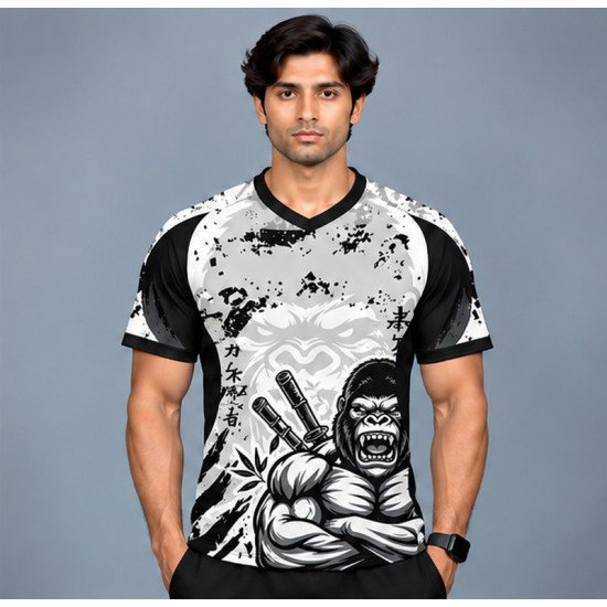 Ristrock Men's All Over Printed Polyester T-Shirt FP-D1782