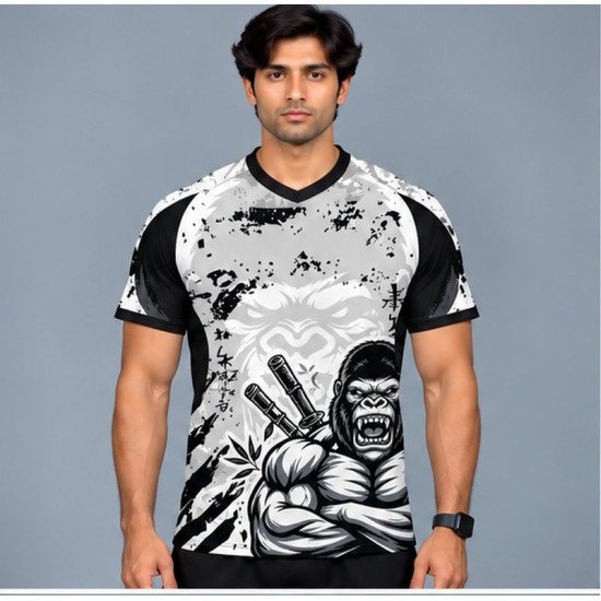 Ristrock Men's All Over Printed Polyester T-Shirt FP-D1782