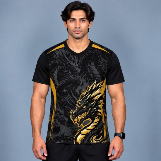Ristrock Men's All Over Printed Polyester T-Shirt FP-D1783