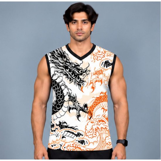 Ristrock Men's All Over Printed Polyester T-Shirt FP-D1785