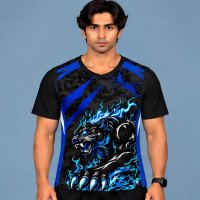 Ristrock Men's All Over Printed Polyester T-Shirt FP-D1786