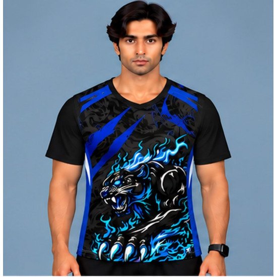 Ristrock Men's All Over Printed Polyester T-Shirt FP-D1786