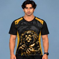Ristrock Men's All Over Printed Polyester T-Shirt FP-D1787