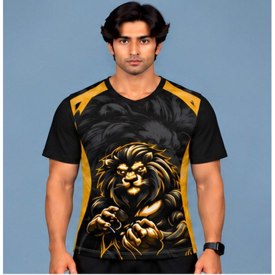 Ristrock Men's All Over Printed Polyester T-Shirt FP-D1787