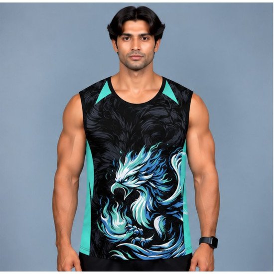 Ristrock Men's All Over Printed Polyester T-Shirt FP-D1788