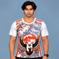 Ristrock Men's All Over Printed Polyester T-Shirt FP-D1789
