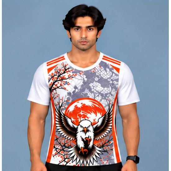 Ristrock Men's All Over Printed Polyester T-Shirt FP-D1789
