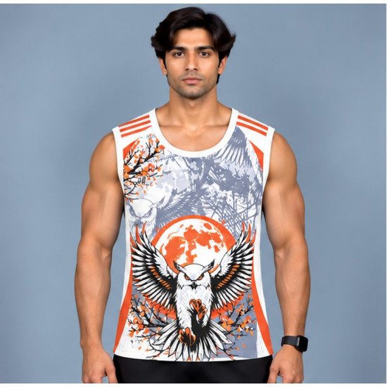 Ristrock Men's All Over Printed Polyester T-Shirt FP-D1789